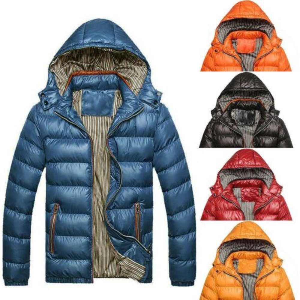 Mens Jackets Zip Up Quilted Lined Bubble Hooded Coat Padded Puffer Winter Warm 1 Mens Jackets Zip Up Quilted Lined Bubble Hooded Coat Padded Puffer Winter Warm 1
