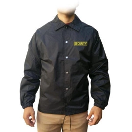 NW Men's Printed SECURITY Snap Front Windbreaker Water Proof Coaches Jacket