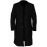 Peaky Blinders Mens 3/4 Long Black Wool Crombie Overcoat Jacket Slim Fit Coat