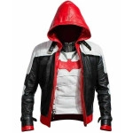 RED HOOD LEATHER JACKET & VEST BATMAN ARKHAM KNIGHT GAME COSTUME