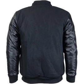 New Men's Premium Classic Snap Button Vintage Baseball Letterman Varsity Jacket