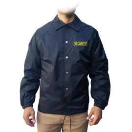 NW Men's Printed SECURITY Snap Front Windbreaker Water Proof Coaches Jacket