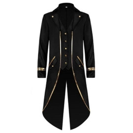 Mens Victorian Steampunk Tailcoat Jacket Coat Renaissance Medieval Costume