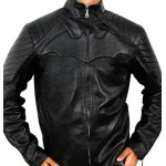 Batman Justice League Black Leather Jacket Costume 