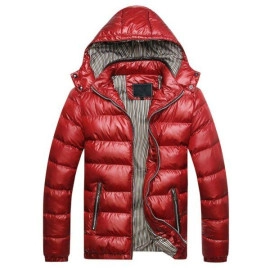 Mens Jackets Zip Up Quilted Lined Bubble Hooded Coat Padded Puffer Winter Warm 1