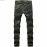 New Men's Camouflage Slim Fit Jeans Stretch Straight Denim Pants Biker Trousers