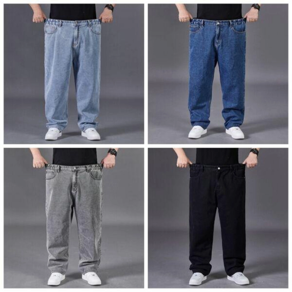 Men Denim Pants Jeans Trousers Straight Leg Loose Workwear Plus Size Casual Men Denim Pants Jeans Trousers Straight Leg Loose Workwear Plus Size Casual