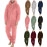 Men's Warm Furry Plush Long Sleeve Pajamas Casual Solid Zip Up Loose Jumpsuit