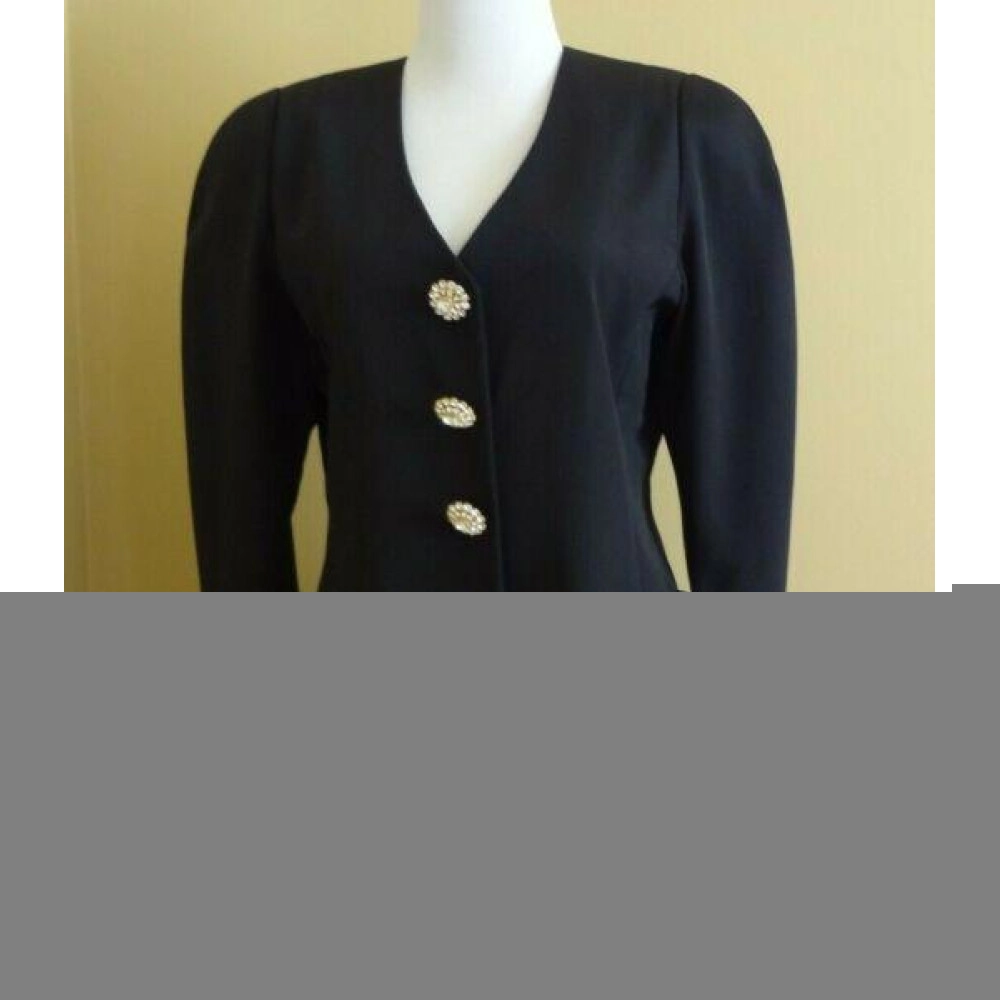 VTG Custom Made Rare Black Silk Evening Jacket & Maxi Skirt Suit in size 6-8 VTG Custom Made Rare Black Silk Evening Jacket & Maxi Skirt Suit in size 6-8