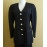 VTG Custom Made Rare Black Silk Evening Jacket & Maxi Skirt Suit in size 6-8
