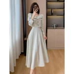 Single Breasted Short Coat + High Waist Mid Length Skirt Ladies Suit 2 Piece Set