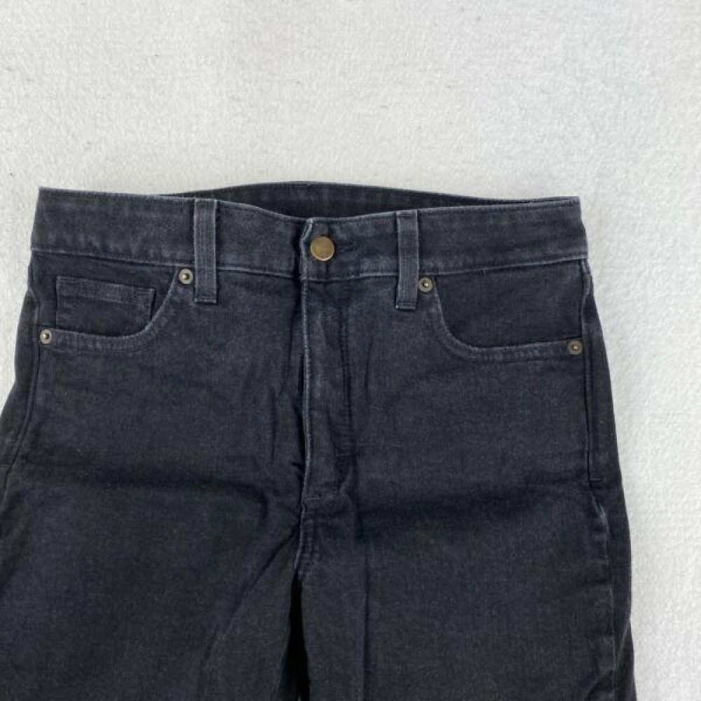 Womens Jeans Size 30 Black Skinny Frayed Hem Ankle Mid Rise Pants Womens Jeans Size 30 Black Skinny Frayed Hem Ankle Mid Rise Pants