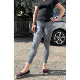 Women Stretchy Denim Jegging Jeans High Waist Tummy Control Pencil Pants Black
