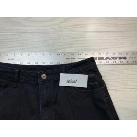 High Rise Distressed Tapered Leg Jeans, Women's Size 14, Black NEW MSRP $45